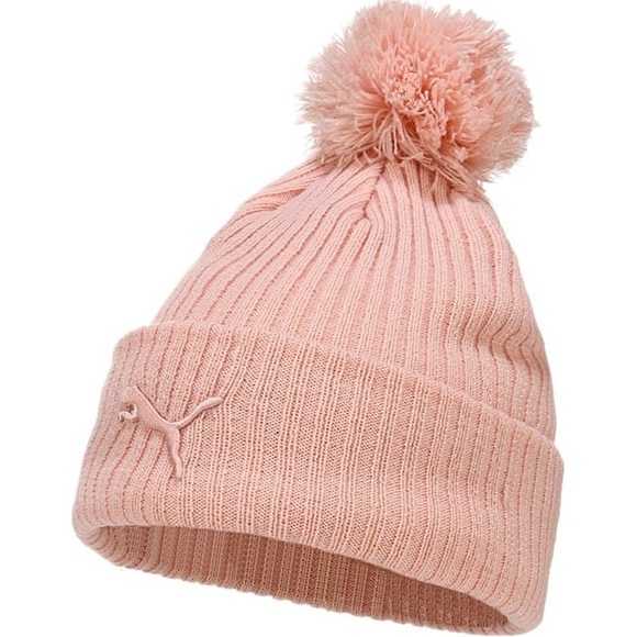 Puma Lily Cuff Pom Beanie Knit Hat - Picture 2 of 2